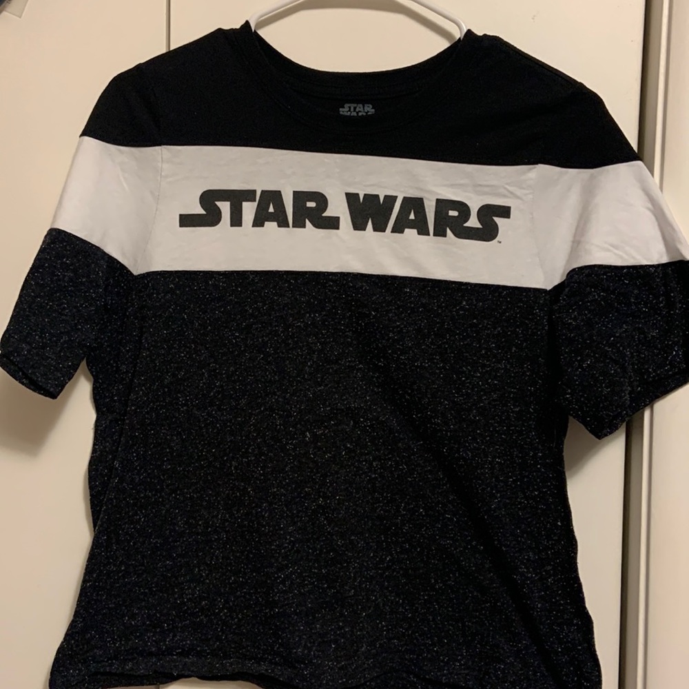 This shirt is comfortable and light material. Star Wars from her universe!